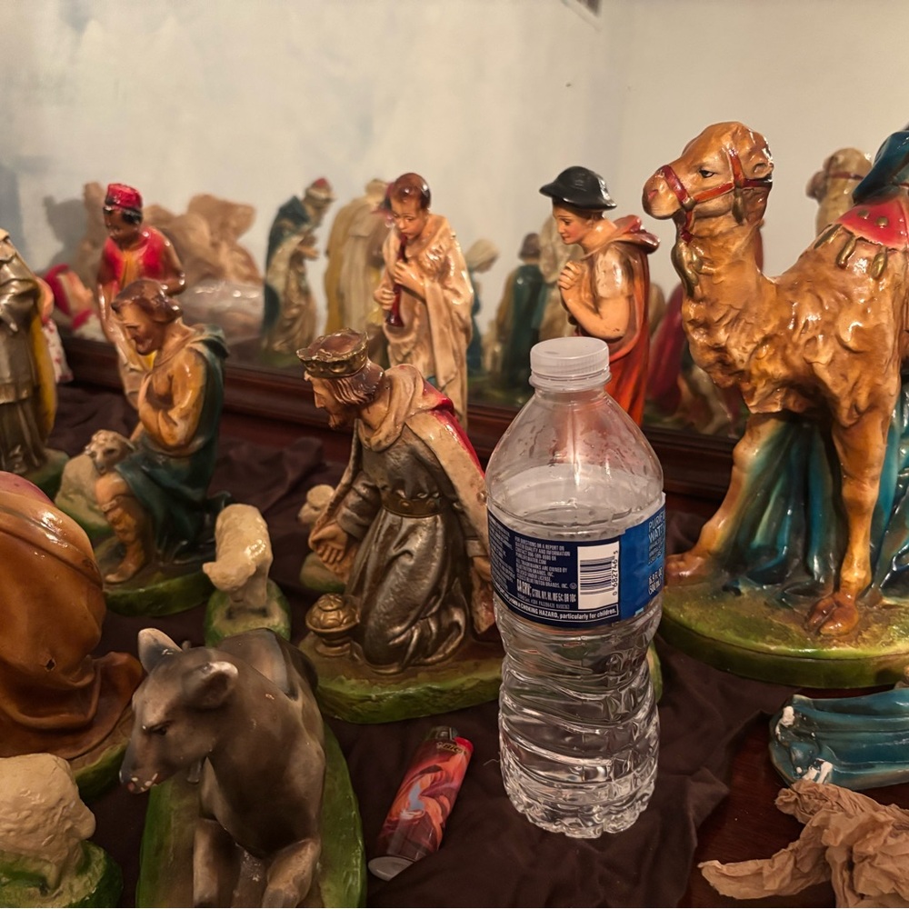 Colorful Nativity Scene Figurines